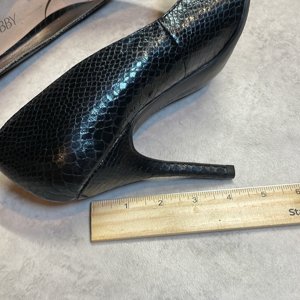 Sam & Libby women’s black reptile print heels. Size 10 - Picture 12 of 12